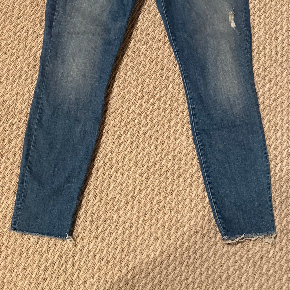 MOTHER The Stunner Ankle Fray Jeans in Graffiti Girl Women’s Size 31 Button Fly - Picture 2 of 13